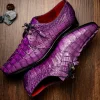Shop Marco di Milano Cancun Caiman Crocodile Derby Purple