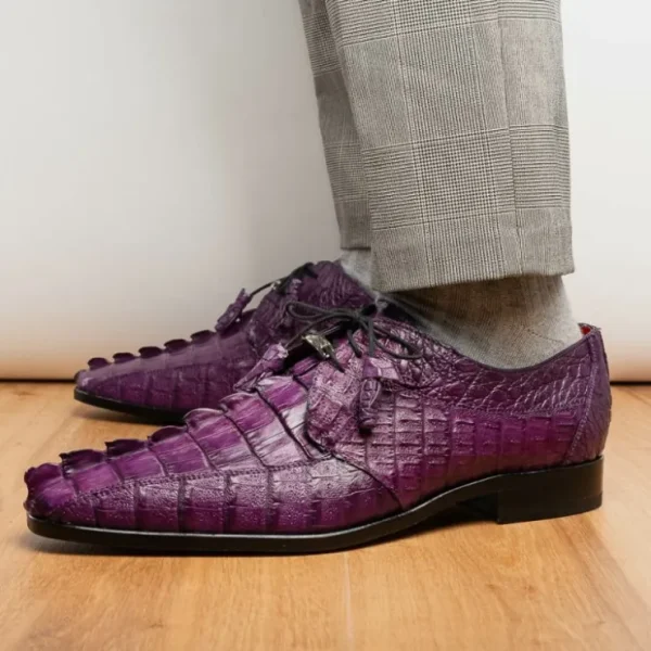 Shop Marco di Milano Cancun Caiman Crocodile Derby Purple