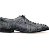Best Sale Marco di Milano Caribe Caiman Crocodile Derby Dark Grey DarkGrey