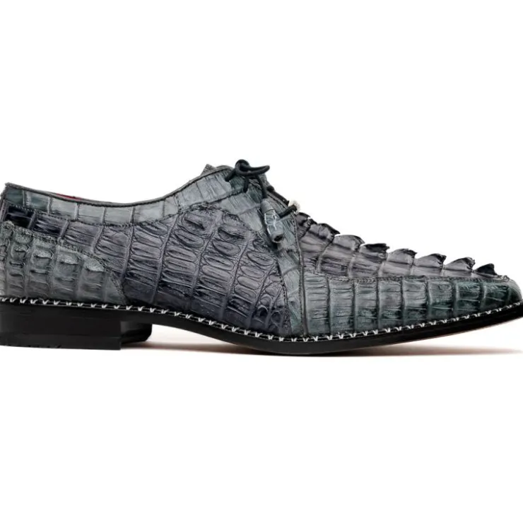 Best Sale Marco di Milano Caribe Caiman Crocodile Derby Dark Grey DarkGrey