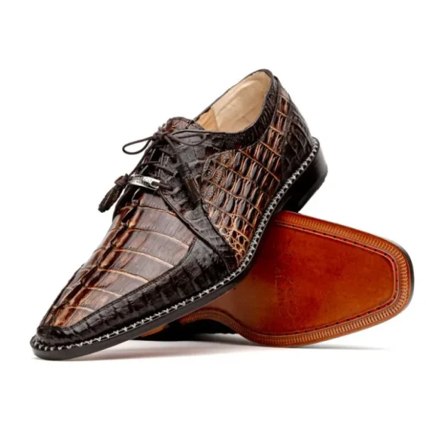Hot Marco di Milano Caribe Caiman Crocodile Derby Orix / Brown