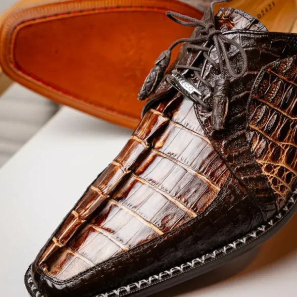 Hot Marco di Milano Caribe Caiman Crocodile Derby Orix / Brown