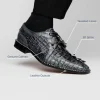 Best Sale Marco di Milano Caribe Caiman Crocodile Derby Dark Grey DarkGrey