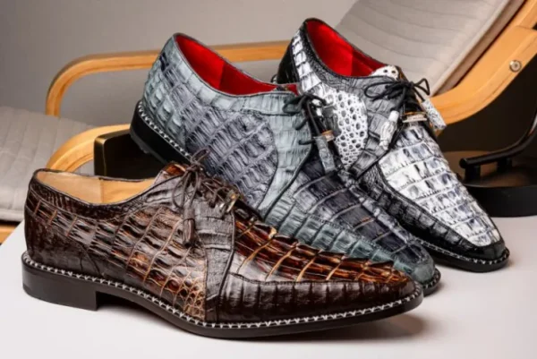 marco_di_milano_caribe_ca_11.webp New Marco di Milano Caribe Caiman Crocodile Derby Newspaper / Black