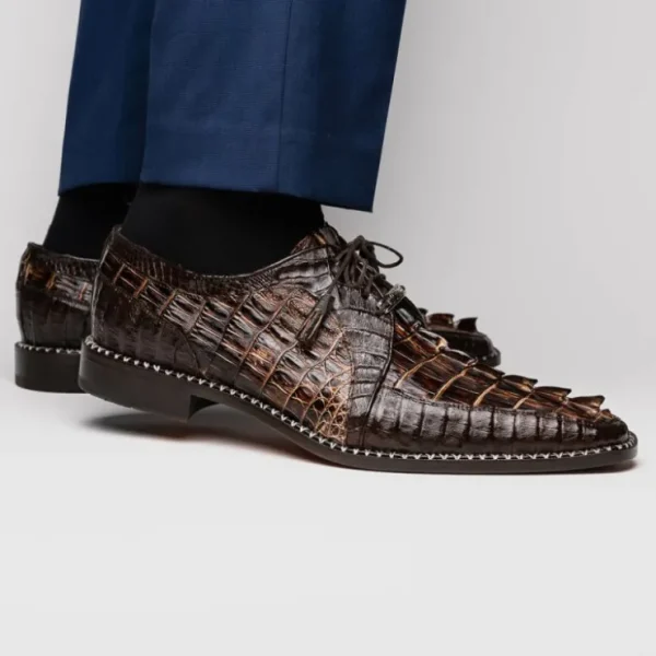Hot Marco di Milano Caribe Caiman Crocodile Derby Orix / Brown