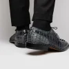 Best Sale Marco di Milano Caribe Caiman Crocodile Derby Dark Grey DarkGrey