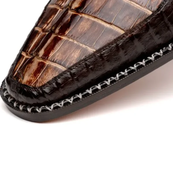 Hot Marco di Milano Caribe Caiman Crocodile Derby Orix / Brown