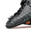Best Sale Marco di Milano Caribe Caiman Crocodile Derby Dark Grey DarkGrey