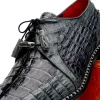 Best Sale Marco di Milano Caribe Caiman Crocodile Derby Dark Grey DarkGrey