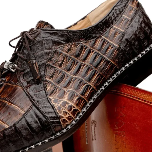 Hot Marco di Milano Caribe Caiman Crocodile Derby Orix / Brown