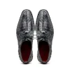Best Sale Marco di Milano Caribe Caiman Crocodile Derby Dark Grey DarkGrey