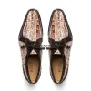 Best Sale Marco di Milano Caribe Caiman Crocodile Derby Rustic White / Brown