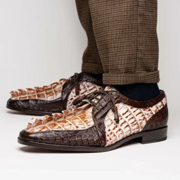 marco_di_milano_caribe_ca_5-3.webp Best Sale Marco di Milano Caribe Caiman Crocodile Derby Rustic White / Brown