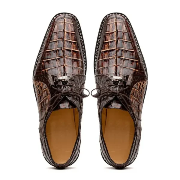 Hot Marco di Milano Caribe Caiman Crocodile Derby Orix / Brown
