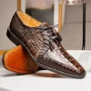 Hot Marco di Milano Caribe Caiman Crocodile Derby Orix / Brown