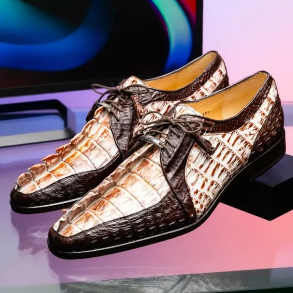 marco_di_milano_caribe_ca_8-3.webp Best Sale Marco di Milano Caribe Caiman Crocodile Derby Rustic White / Brown