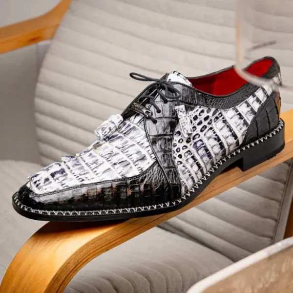 marco_di_milano_caribe_ca_8.webp New Marco di Milano Caribe Caiman Crocodile Derby Newspaper / Black