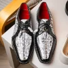 New Marco di Milano Caribe Caiman Crocodile Derby Newspaper / Black