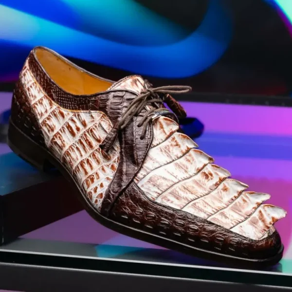 marco_di_milano_caribe_ca_9-3.webp Best Sale Marco di Milano Caribe Caiman Crocodile Derby Rustic White / Brown