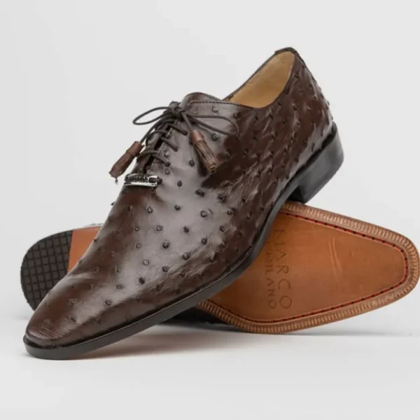 Outlet Marco di Milano Criss Ostrich Quill Dress Oxfords Brown