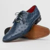 New Marco di Milano Criss Ostrich Quill Dress Oxfords Navy