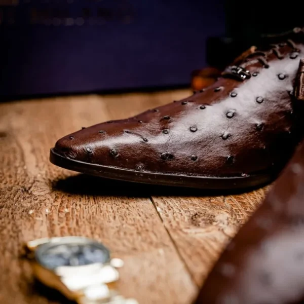 Outlet Marco di Milano Criss Ostrich Quill Dress Oxfords Brown