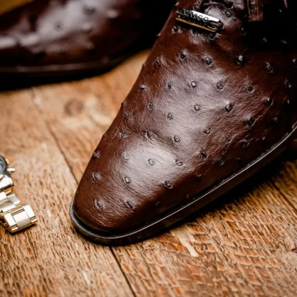 Outlet Marco di Milano Criss Ostrich Quill Dress Oxfords Brown