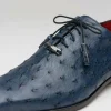 New Marco di Milano Criss Ostrich Quill Dress Oxfords Navy