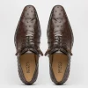 Outlet Marco di Milano Criss Ostrich Quill Dress Oxfords Brown
