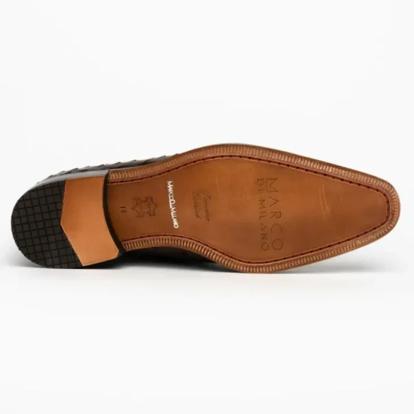 Outlet Marco di Milano Criss Ostrich Quill Dress Oxfords Brown