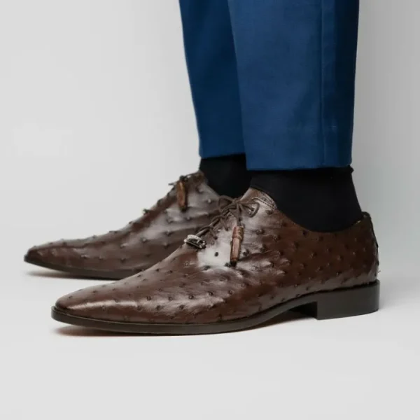 Outlet Marco di Milano Criss Ostrich Quill Dress Oxfords Brown