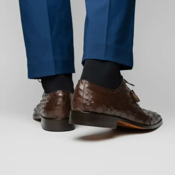 Outlet Marco di Milano Criss Ostrich Quill Dress Oxfords Brown