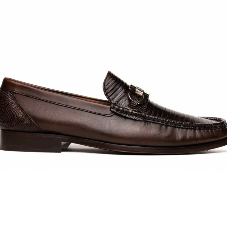 Online Marco di Milano Enzo Lizard Bit Loafers Brown