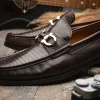 Online Marco di Milano Enzo Lizard Bit Loafers Brown