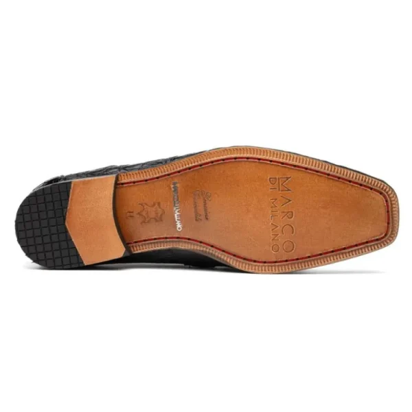 marco_di_milano_fabro_cai_1.webp Online Marco di Milano Fabro Caiman Crocodile Bit Loafers Black