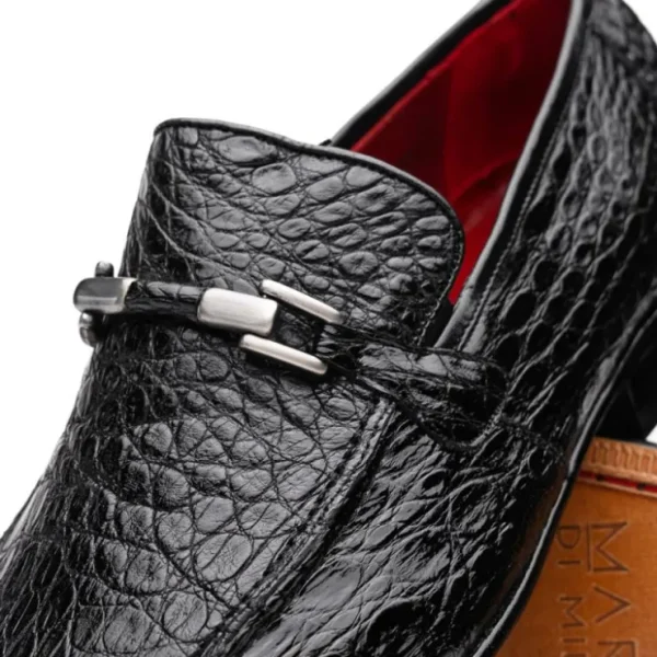marco_di_milano_fabro_cai_3.webp Online Marco di Milano Fabro Caiman Crocodile Bit Loafers Black