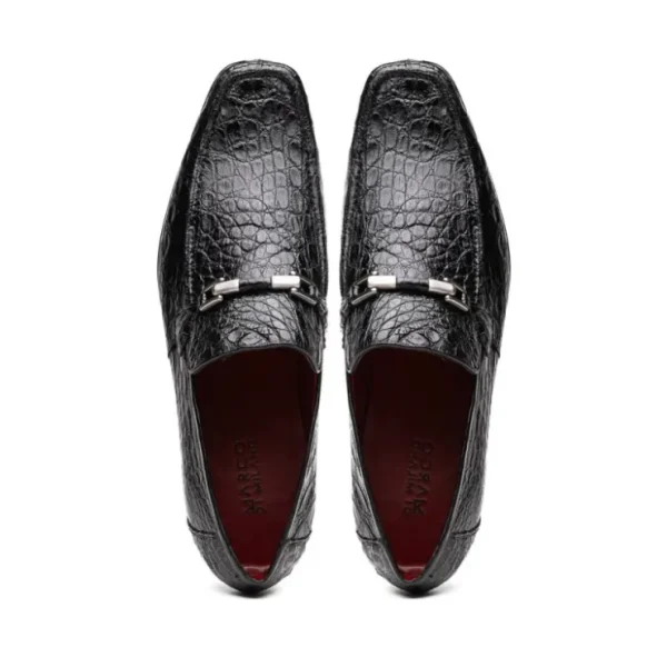 marco_di_milano_fabro_cai_5.webp Online Marco di Milano Fabro Caiman Crocodile Bit Loafers Black