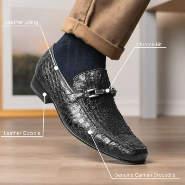 marco_di_milano_fabro_cai_6-2.webp New Marco di Milano Fabro Caiman Crocodile Bit Loafers Grey