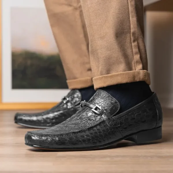 marco_di_milano_fabro_cai_8-2.webp New Marco di Milano Fabro Caiman Crocodile Bit Loafers Grey