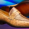 Cheap Marco di Milano Fangio Ostrich Penny Loafers Orix