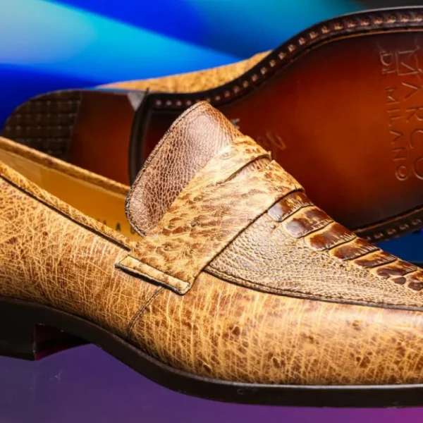 Cheap Marco di Milano Fangio Ostrich Penny Loafers Orix