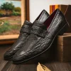 Store Marco di Milano Fangio Ostrich Penny Loafer Black