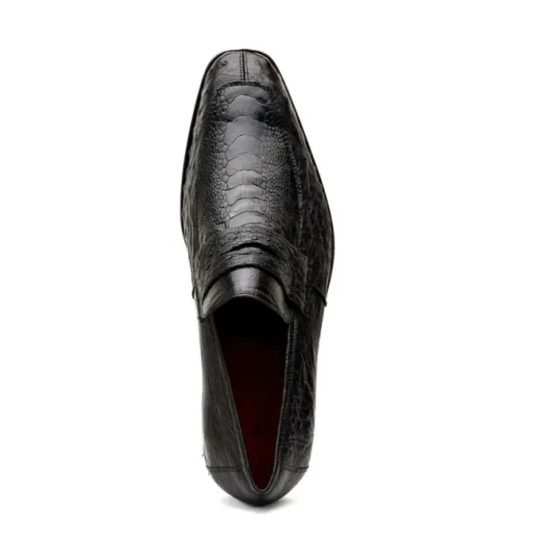 Store Marco di Milano Fangio Ostrich Penny Loafer Black