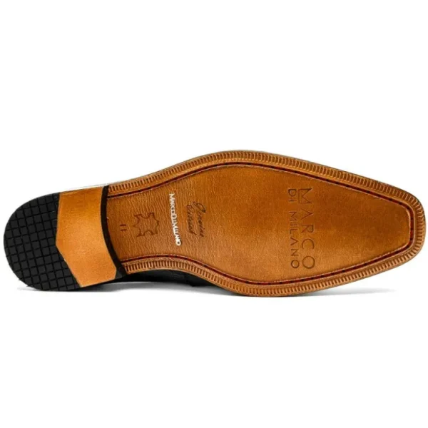 Store Marco di Milano Fangio Ostrich Penny Loafer Black