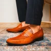 Best Marco di Milano Fangio Ostrich Penny Loafer Cognac