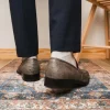 Outlet Marco di Milano Fangio Ostrich Penny Loafer Serpentine Grey