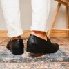 Store Marco di Milano Fangio Ostrich Penny Loafer Black