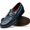 Online Marco di Milano Ferrioni Ostrich Bit Loafer Navy