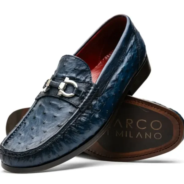 marco_di_milano_ferrioni__1-3.webp Online Marco di Milano Ferrioni Ostrich Bit Loafer Navy