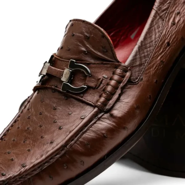 Hot Marco di Milano Ferrioni Ostrich Bit Loafer Brown